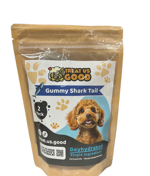 GUMMY SHARK TAILS (IDEAL FOR SMALL TO MEDIUM DOGS)